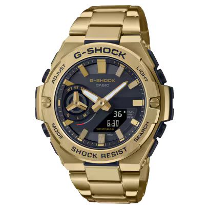 G-Shock GST-B500GD-9A Solar Powered Bluetooth Gold Steel Watch