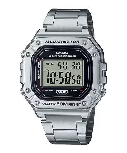Casio W-218HD-1AVDF Black Steel Watch