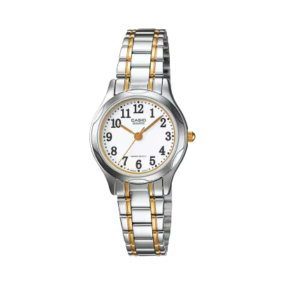 Casio LTP-1275SG-7B Two-Tone White Dial Watch