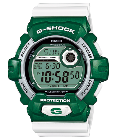 Casio G‑Shock Green & White Watch with Tough Features G‑8900CS‑3DR