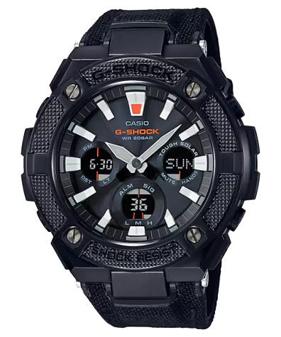 G-Shock GST-S130BC-1A Solar Powered Black Steel Watch