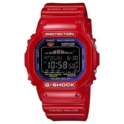 Casio G-Shock GWX-5600C-4 G-LIDE Tide Graph Red Watch