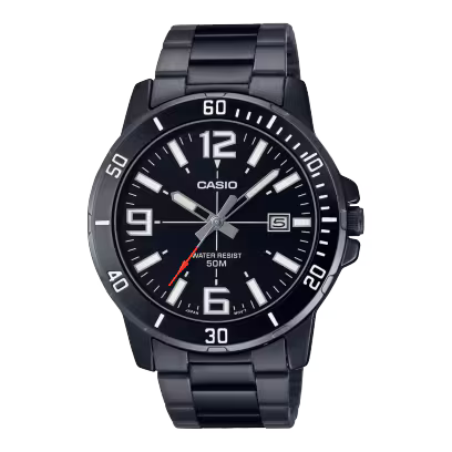 Casio MTP-VD01B-1BV Black Steel Watch