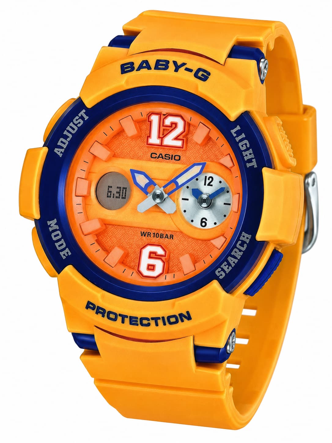 ساعة يد نسائية صفراء Baby-G BGA-210-4BDR