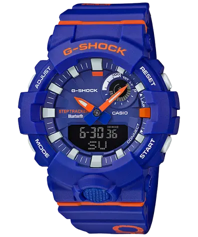 ساعة جي شوك GBA-800DG-2A بلوتوث زرقاء