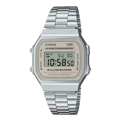 Casio A168WA-8AY Gray Steel Watch