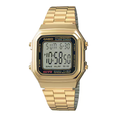 Casio A178WGA-1A Gold Steel Watch