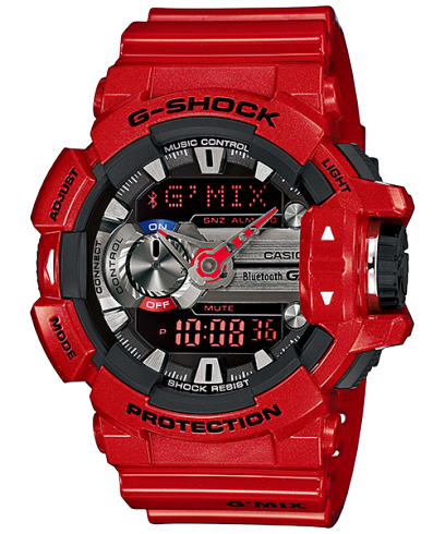 Casio G-Shock GBA-400-4A Bluetooth Enabled Analog-Digital Red Sports Watch
