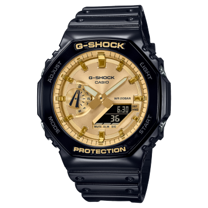 Casio G-Shock Black & Gold Metallic Watch GA-2100GB-1ADR
