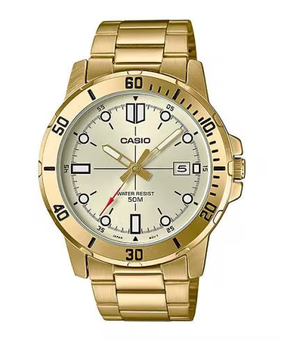 Casio MTP-VD01G-9EV Gold Steel Watch