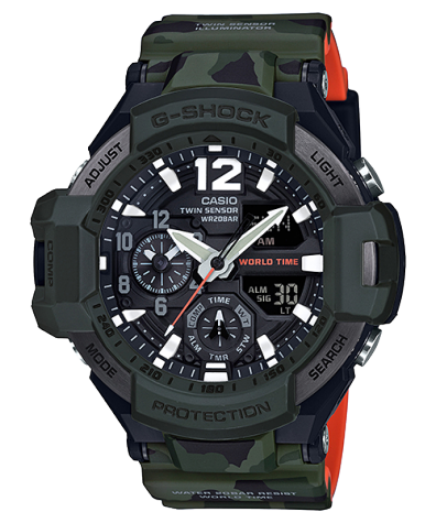 G-Shock GA-1100SC-3A Green Watch