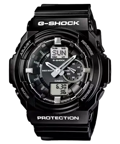 ساعة جي-شوك GA-150BW-1A السوداء