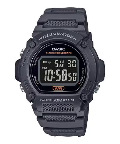 Casio W-219H-8B Grey Resin Digital Watch
