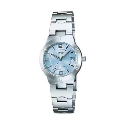 Casio LTP-1241D-2A Blue Dial Stainless Steel Watch