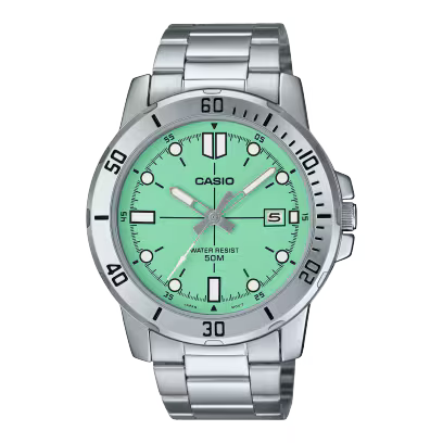 Casio MTP-VD01D-3E1V Green Steel Watch