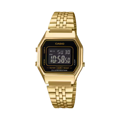 ساعة كاسيو LA680WGA-1B ذهبية