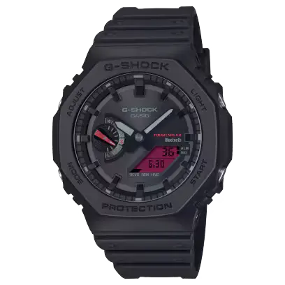 ساعة G-Shock GA-B2100BBR-1A سوداء بتقنية البلوتوث وتعمل بالطاقة الشمسية