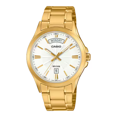 ساعة كاسيو MTP-1381GD-7A الذهبية