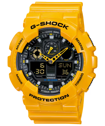 Casio G-Shock GA-100A-9A Yellow Watch