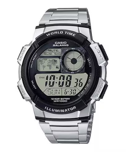 Casio AE-1000WD-1AV Silver Steel Watch