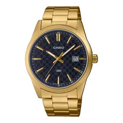 Casio MTP-VD03G-1A Gold Stainless Steel Black Analog