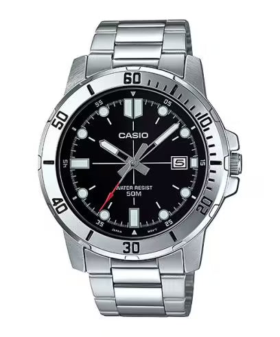 Casio MTP-VD01D-1EV Black Steel Watch