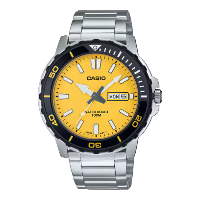 Casio MTD-125D-9AV Yellow Steel Watch