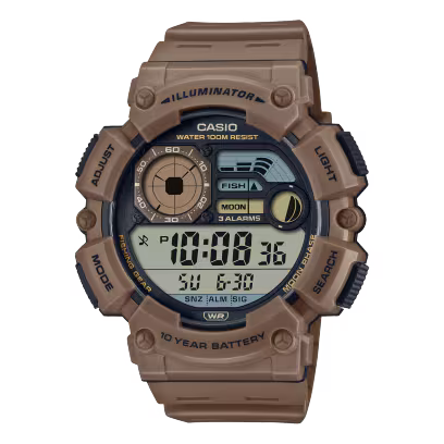ساعة كاسيو WS-1500H-5AV بنية اللون